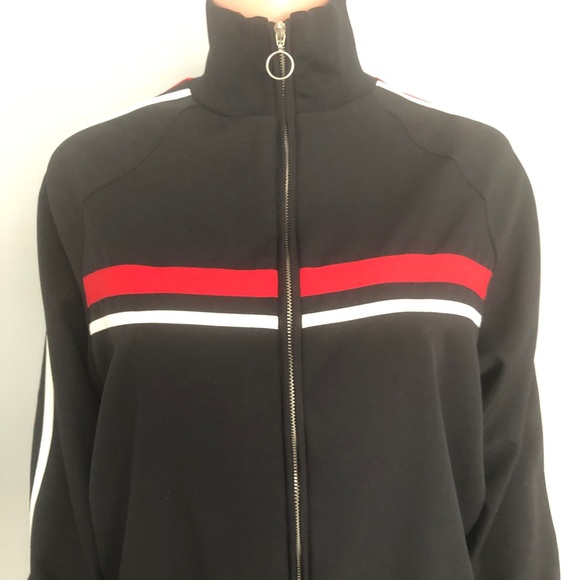 Zara Black Hoodie with Red and White Accents - Picture 2 of 6